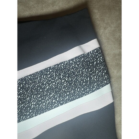 White House Black Market Black White Pink Tiered Straight Pencil Skirt Size 12 - Picture 2 of 4